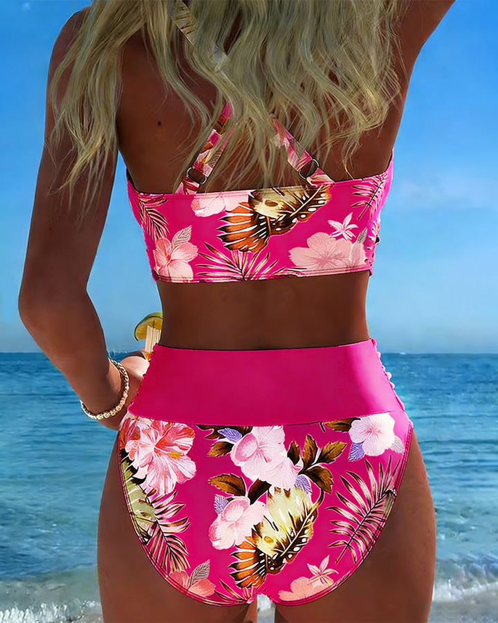 Jolina - Floral Wrap Bikini Set