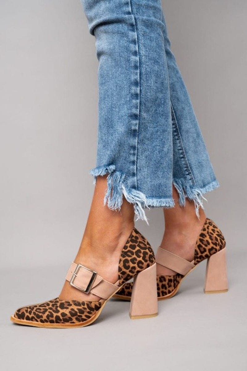 Carmen | Leopard Print Orthopedic Block Heels