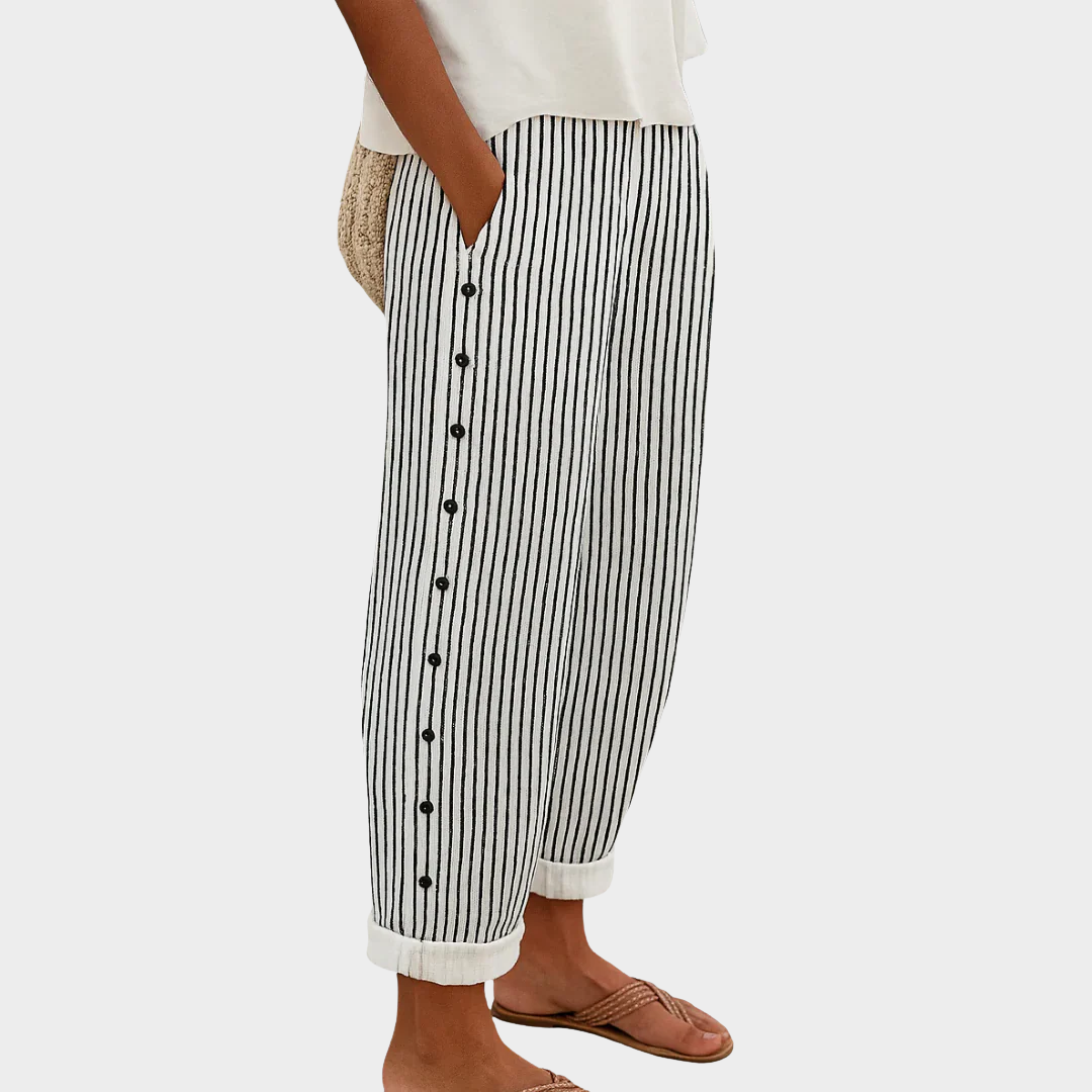 Susan | Relaxed Waist Striped Comfort Pants