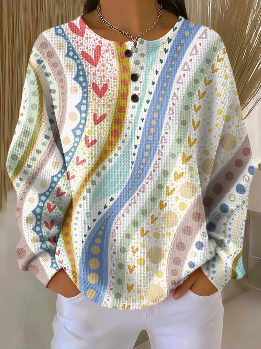 Luna | Women's Jumper with Colourful Stripe Patterns