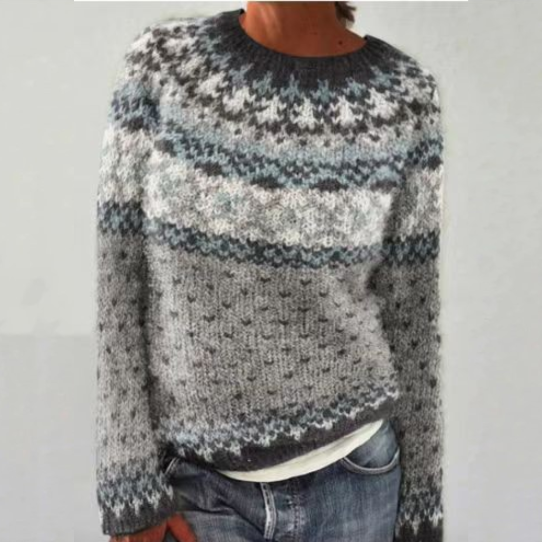 Silvia | Women's Relaxed Retro Jumper with Round Neck