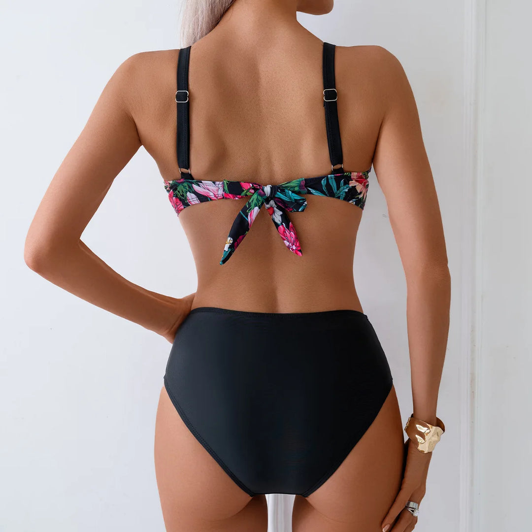 Ava | Midnight Garden Bikini Set