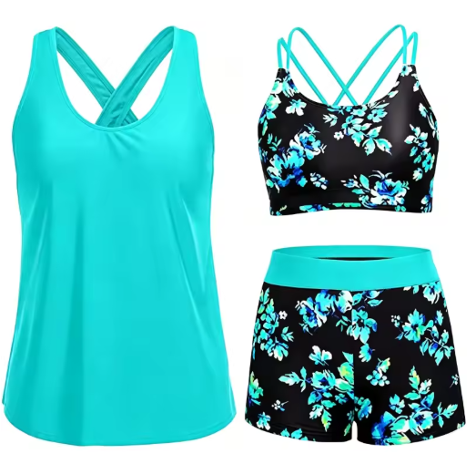 Monica | Flattering 3-Piece Tankini Set