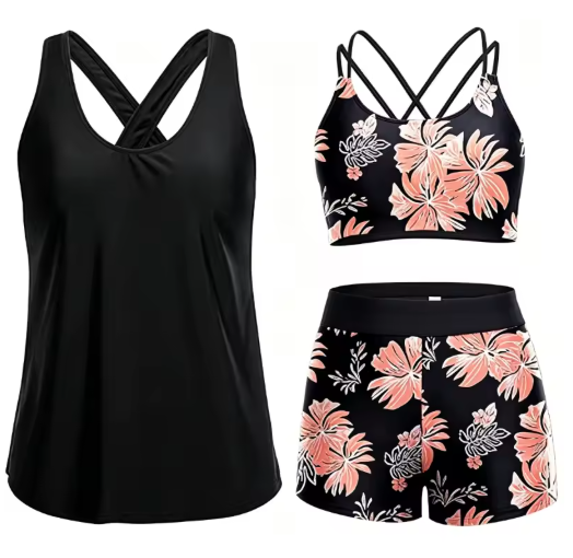 Monica | Flattering 3-Piece Tankini Set