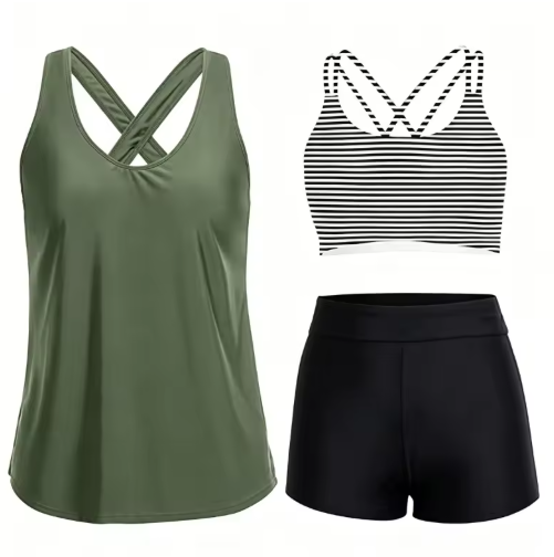 Monica | Flattering 3-Piece Tankini Set