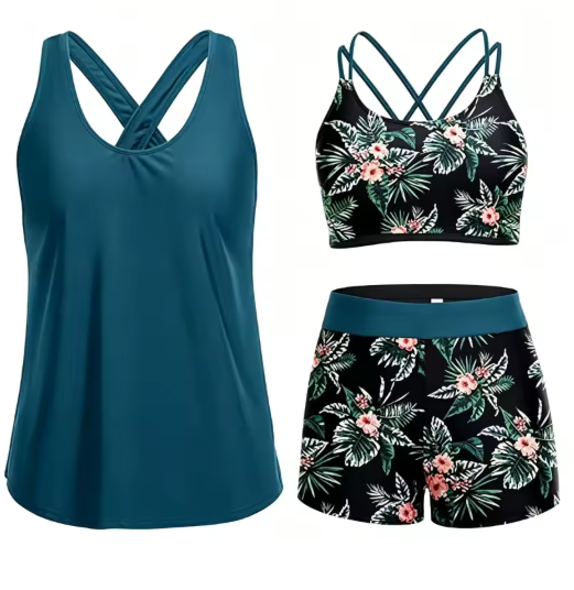 Monica | Flattering 3-Piece Tankini Set