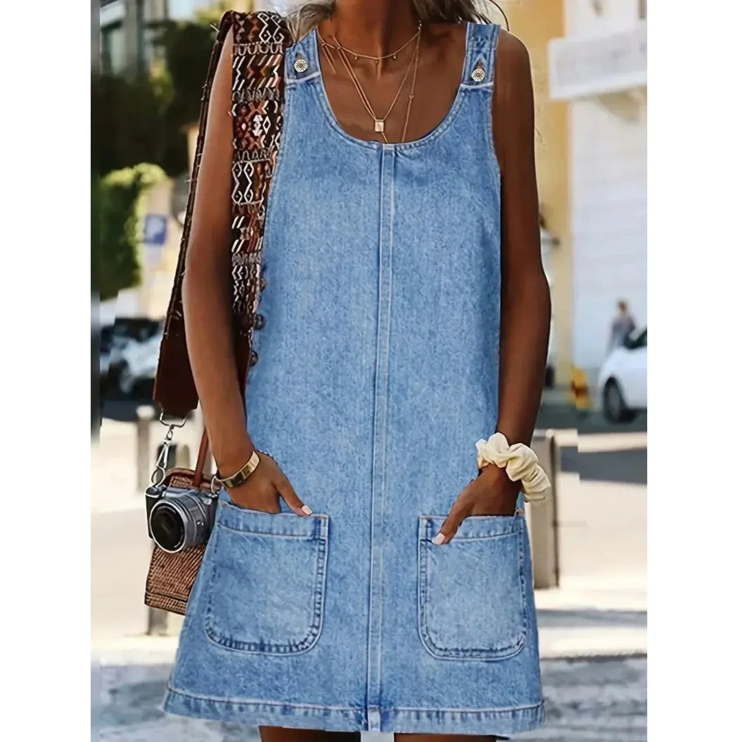 Saylor™ Relaxed Denim-Look Dress