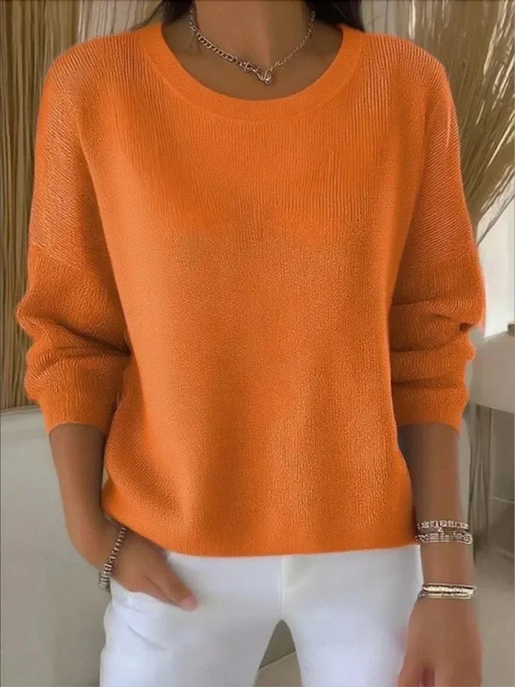 Iris | Women's Casual Vintage Jumper with Round Neck