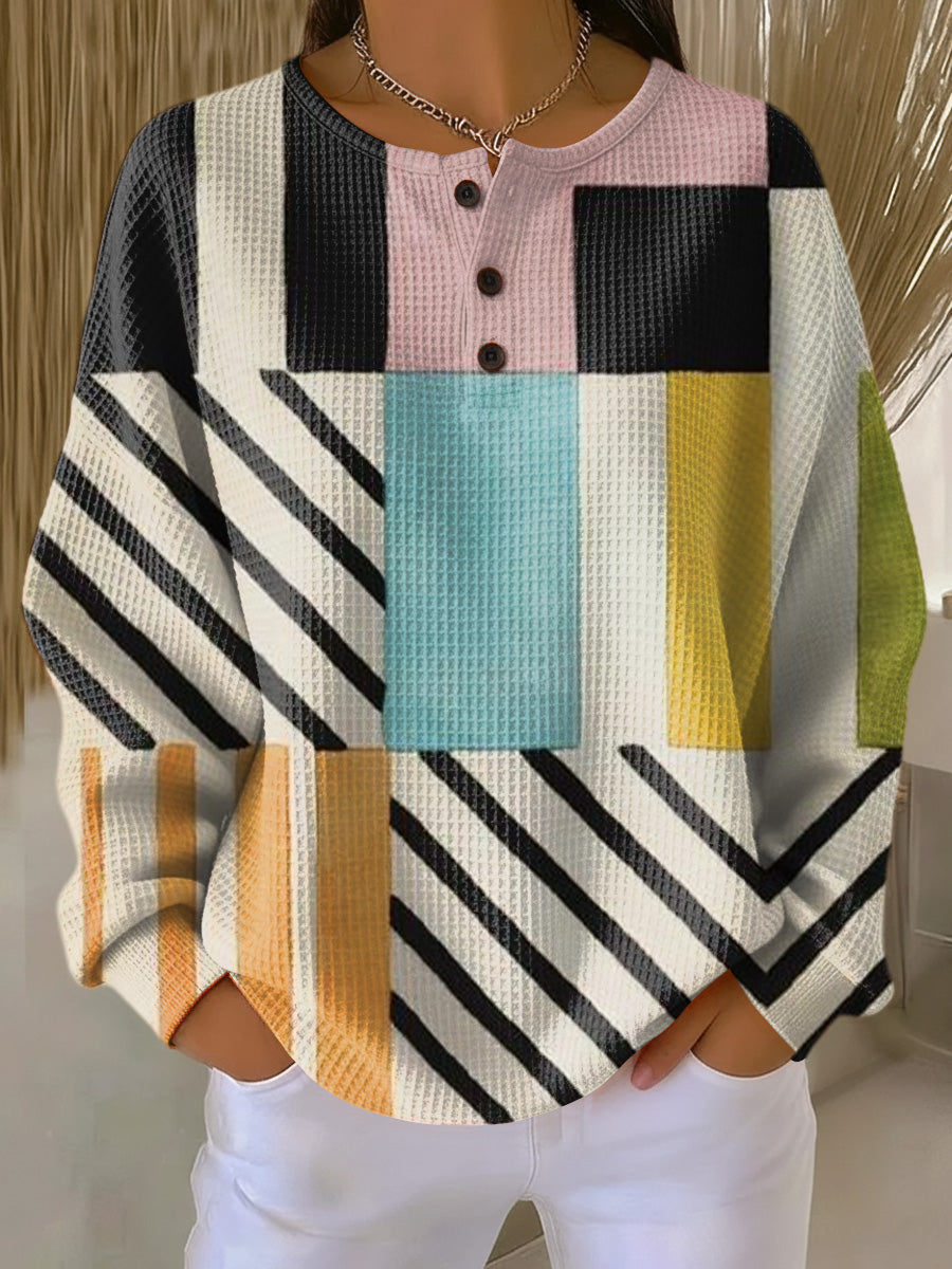 Karin | Women's Jumper with Colourful Check Pattern