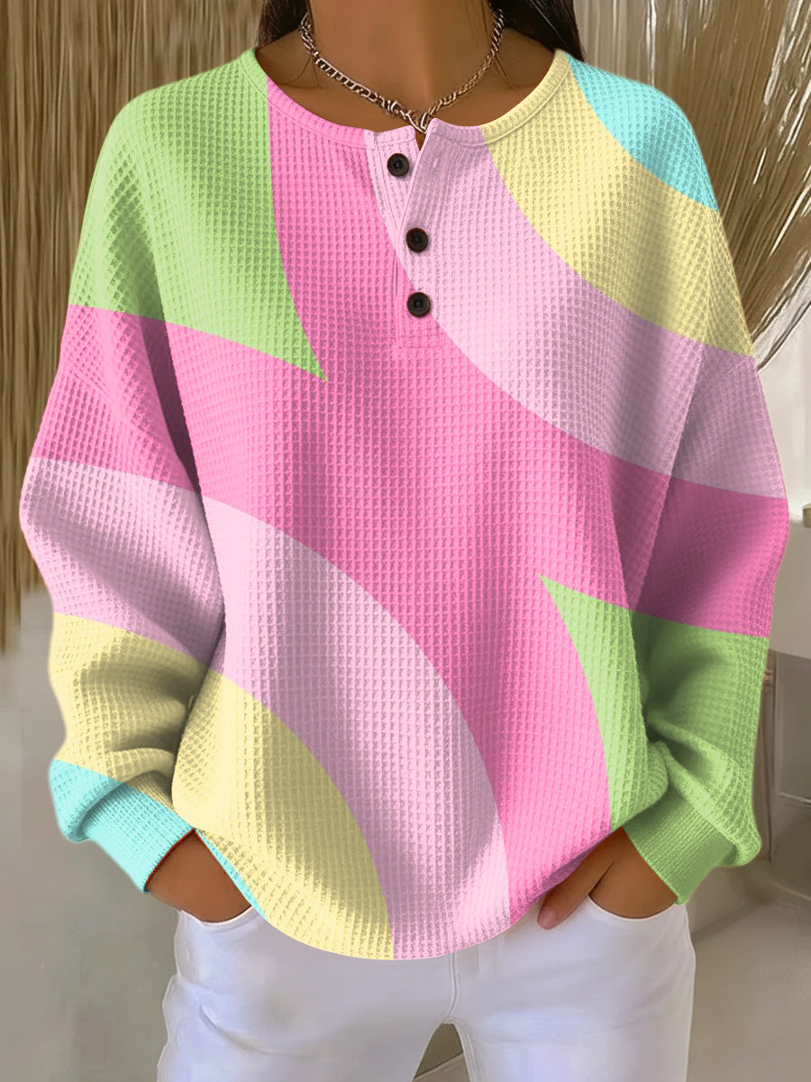 Vera | Women's Jumper with Abstract Geometric Pattern