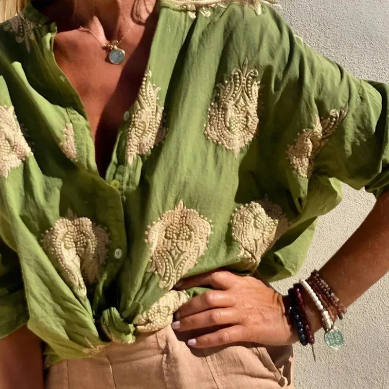 Charlotte | Vintage Plaid Blouse