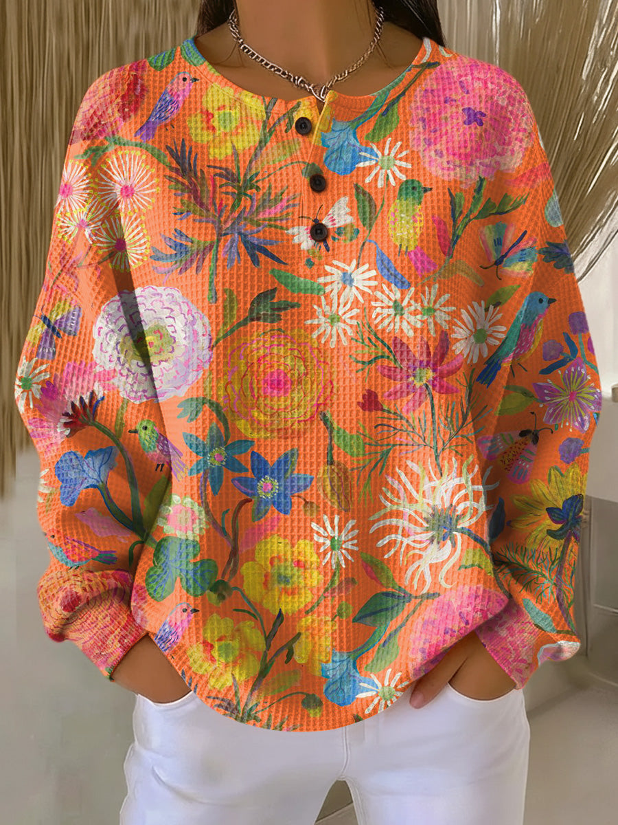 Freja | Women's Jumper with Colourful Floral Print