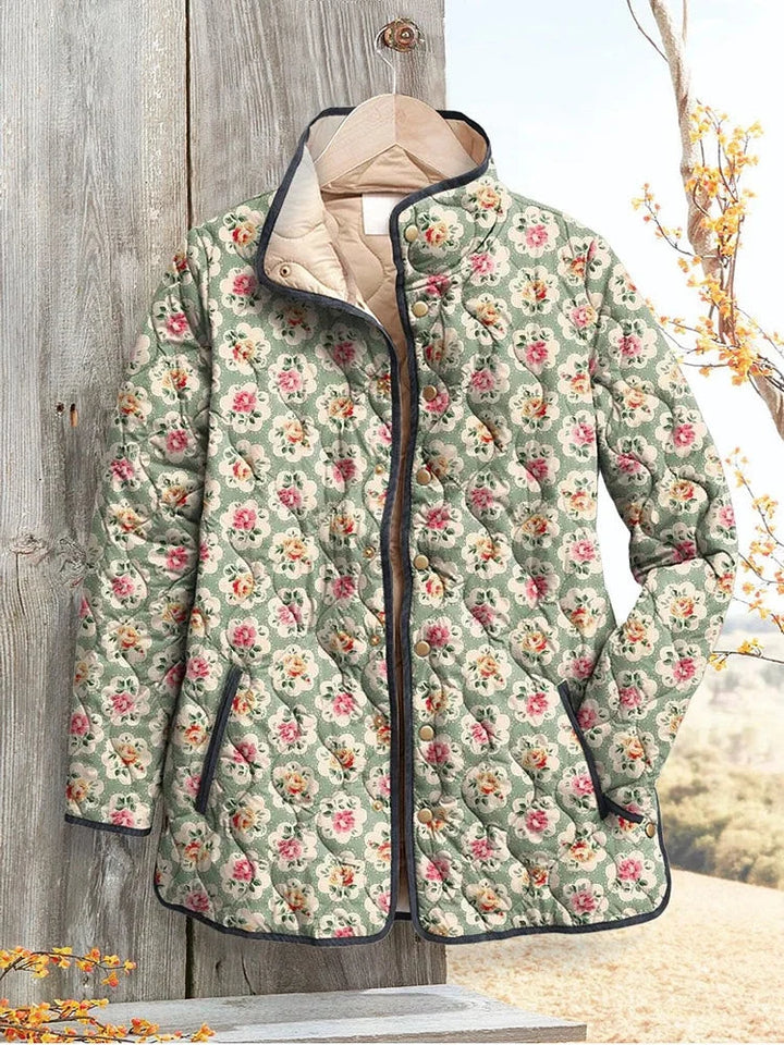 Darcie | Quilted Jacket with Sweet Floral Print